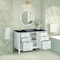 James Martin Vanities 48'' Vanity, Bright White w/ 3 CM Charcoal Soapstone Quartz Top 485-V48-BW-3CSP - alternate 2